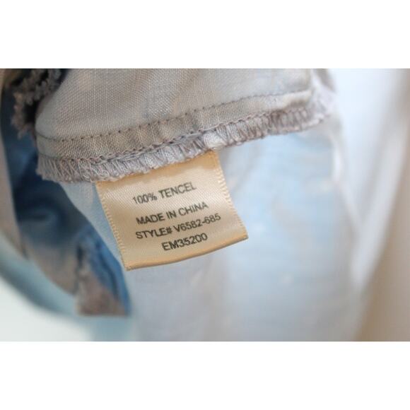 Cloth & Stone Dot Denim Chambray Tunic Top Faded Mini Shirt Dress Size Medium - Picture 5 of 16